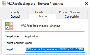VRCFT shortcut example