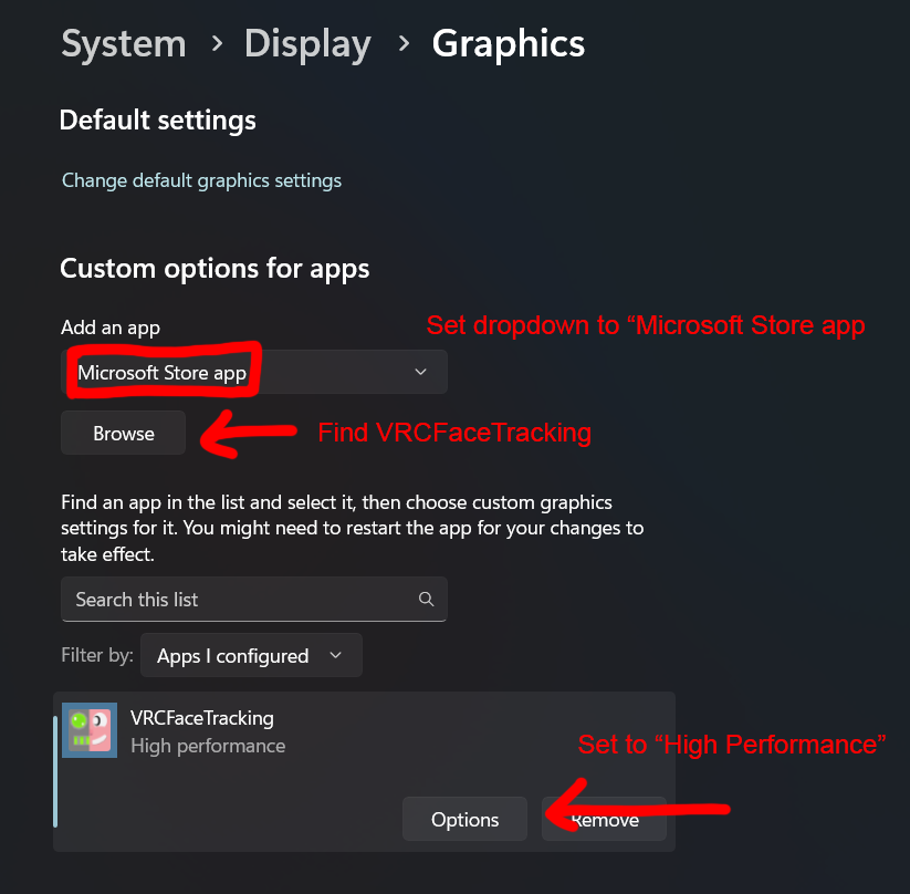 Set Windows Custom Graphics Settings Windows 11
